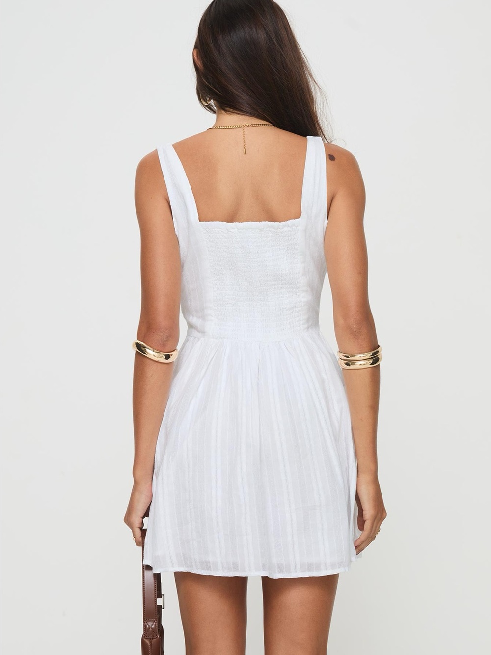 Princess Polly White Square-Neck Mini Sundress - Picture 3 of 4